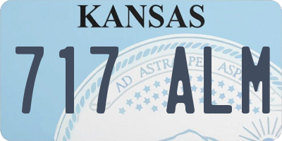 KS license plate 717ALM