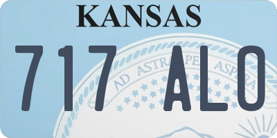 KS license plate 717ALO