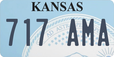 KS license plate 717AMA