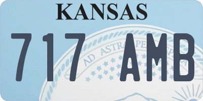 KS license plate 717AMB