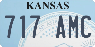 KS license plate 717AMC