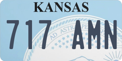 KS license plate 717AMN