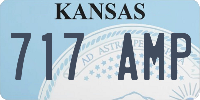 KS license plate 717AMP