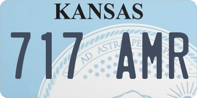 KS license plate 717AMR