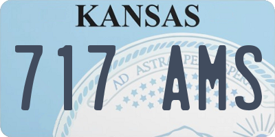 KS license plate 717AMS