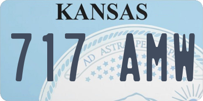 KS license plate 717AMW