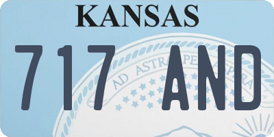 KS license plate 717AND