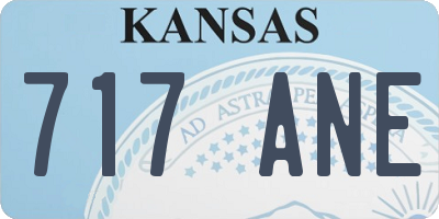 KS license plate 717ANE