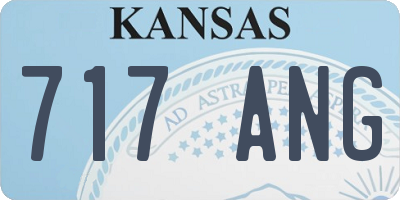 KS license plate 717ANG