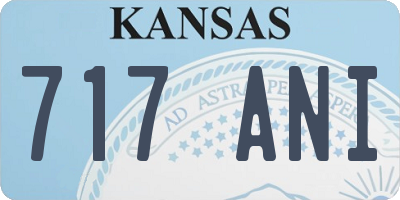 KS license plate 717ANI