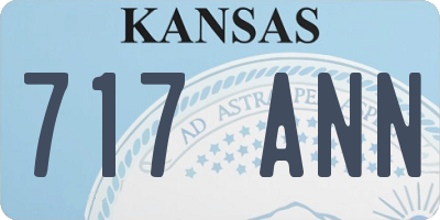 KS license plate 717ANN