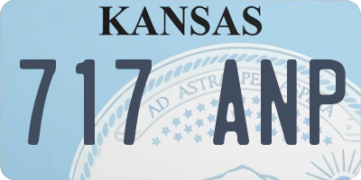 KS license plate 717ANP