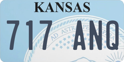 KS license plate 717ANQ