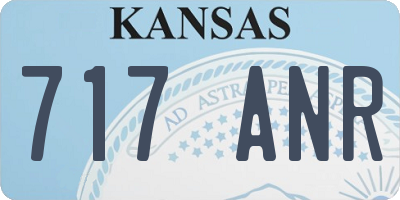 KS license plate 717ANR