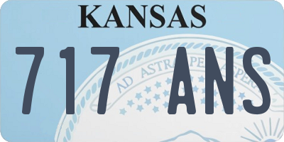 KS license plate 717ANS