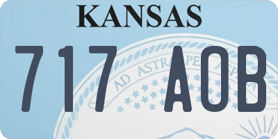 KS license plate 717AOB