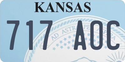 KS license plate 717AOC