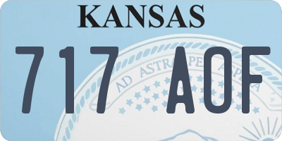 KS license plate 717AOF