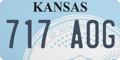 KS license plate 717AOG