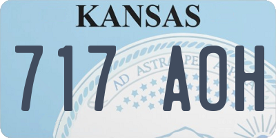 KS license plate 717AOH