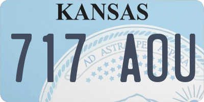 KS license plate 717AOU