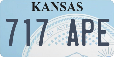 KS license plate 717APE