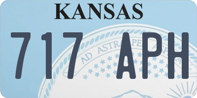KS license plate 717APH