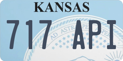 KS license plate 717API