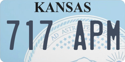 KS license plate 717APM