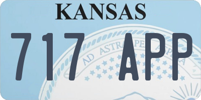 KS license plate 717APP