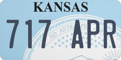 KS license plate 717APR