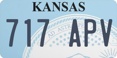 KS license plate 717APV