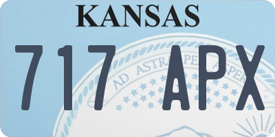 KS license plate 717APX