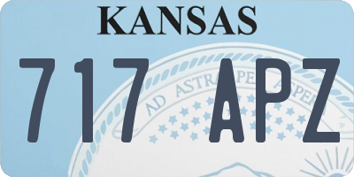 KS license plate 717APZ