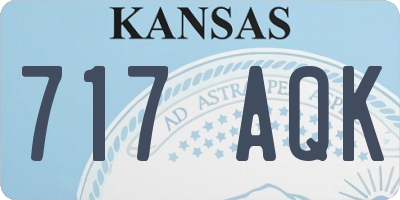 KS license plate 717AQK