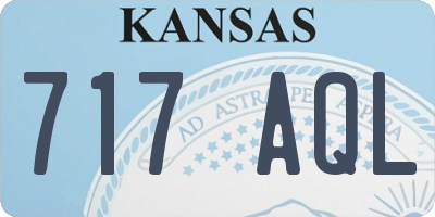 KS license plate 717AQL