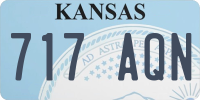 KS license plate 717AQN