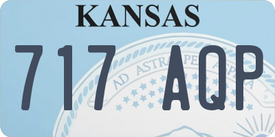 KS license plate 717AQP