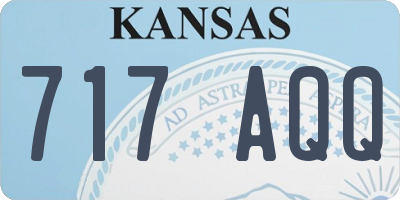 KS license plate 717AQQ