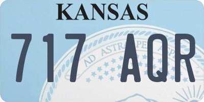 KS license plate 717AQR