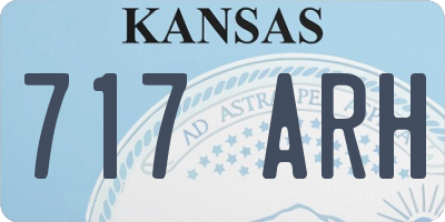 KS license plate 717ARH