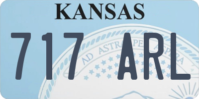 KS license plate 717ARL