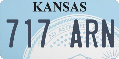 KS license plate 717ARN