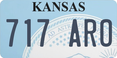 KS license plate 717ARO