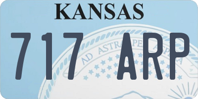 KS license plate 717ARP
