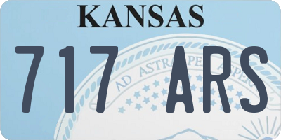 KS license plate 717ARS