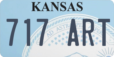 KS license plate 717ART
