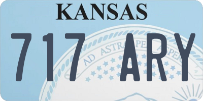 KS license plate 717ARY