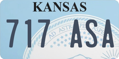 KS license plate 717ASA