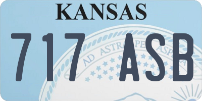 KS license plate 717ASB
